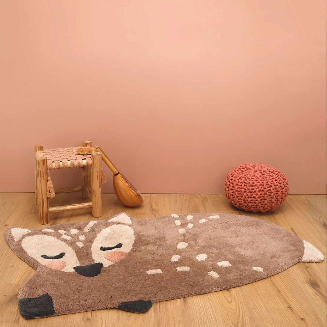 Tappeto per Bambini in Cotone Cervo 110x70 cm, Little Deer | Nattiot
