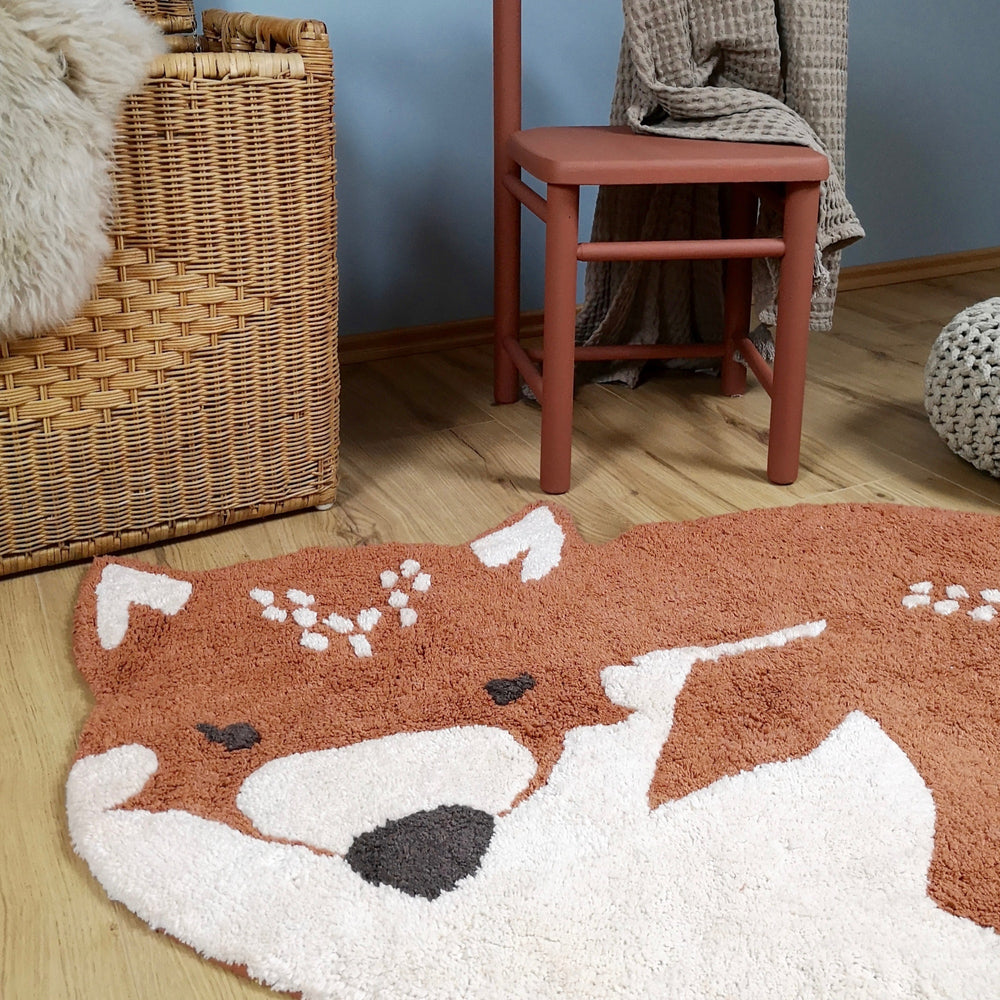 Tappeto per Bambini in Cotone Lupo 110x70 cm, Little Wolf | Nattiot