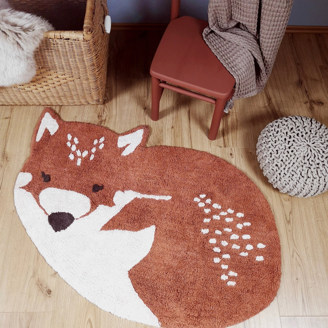 Tappeto per Bambini in Cotone Lupo 110x70 cm, Little Wolf | Nattiot