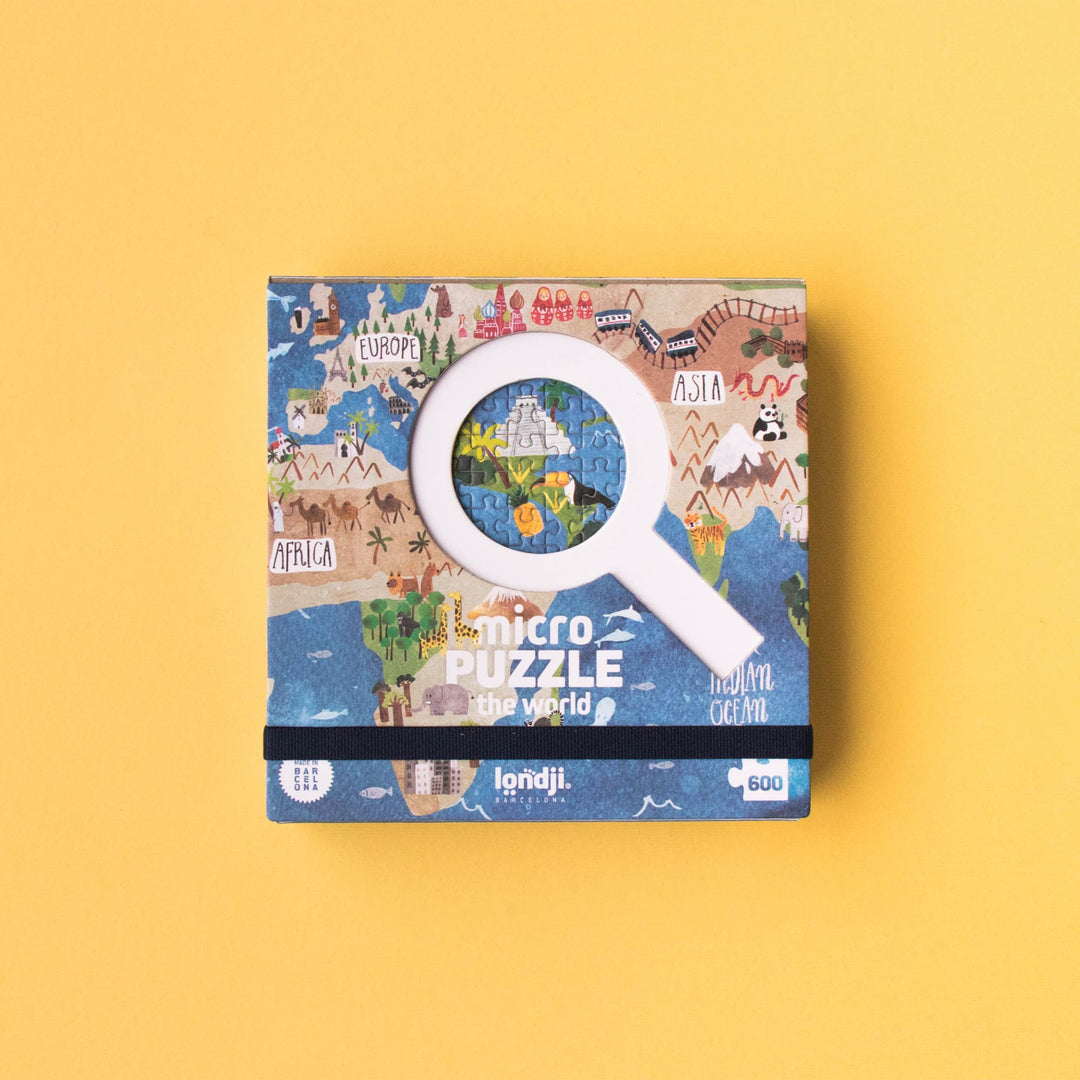 Londji | Micro puzzle tascabile Mappa Mondo, 600pz