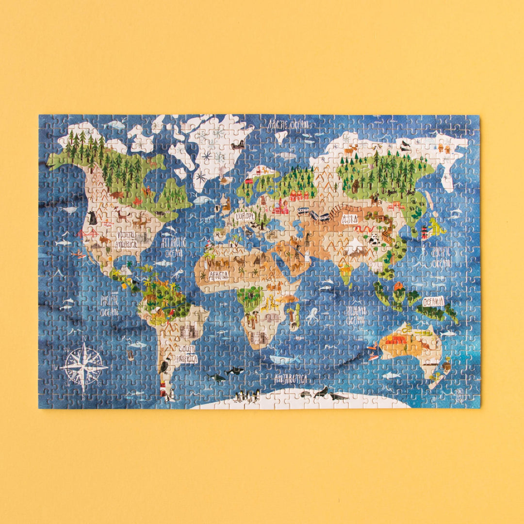 Micro Puzzle Tascabile Mappa Mondo - Discover the World 600pz | Londji