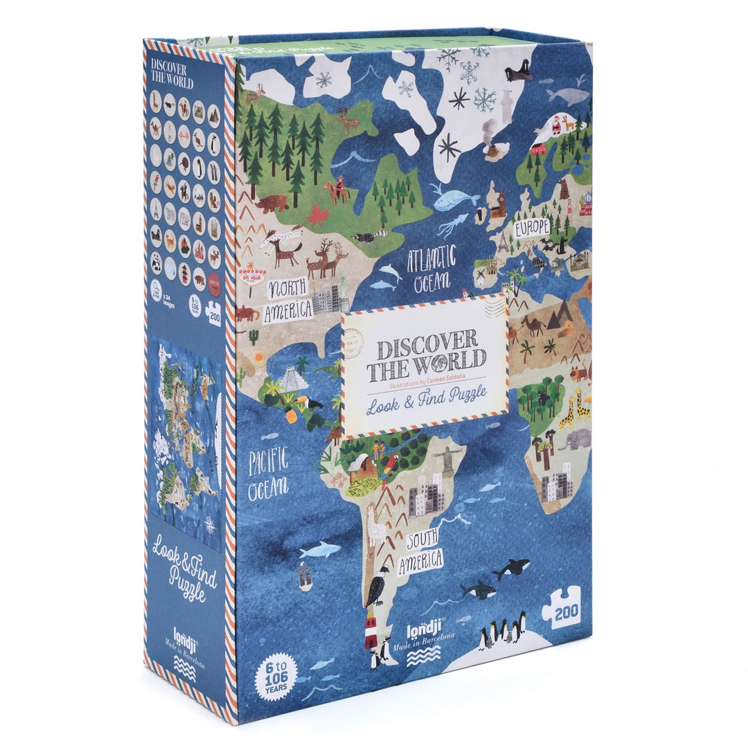 Puzzle Scopri il Mondo - Discover the World 200pz, 6 Anni + | Londji