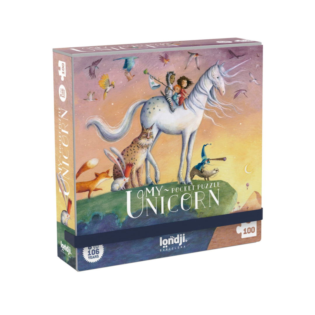 Londji | Puzzle reversibile tascabile My Unicorn, 100pz