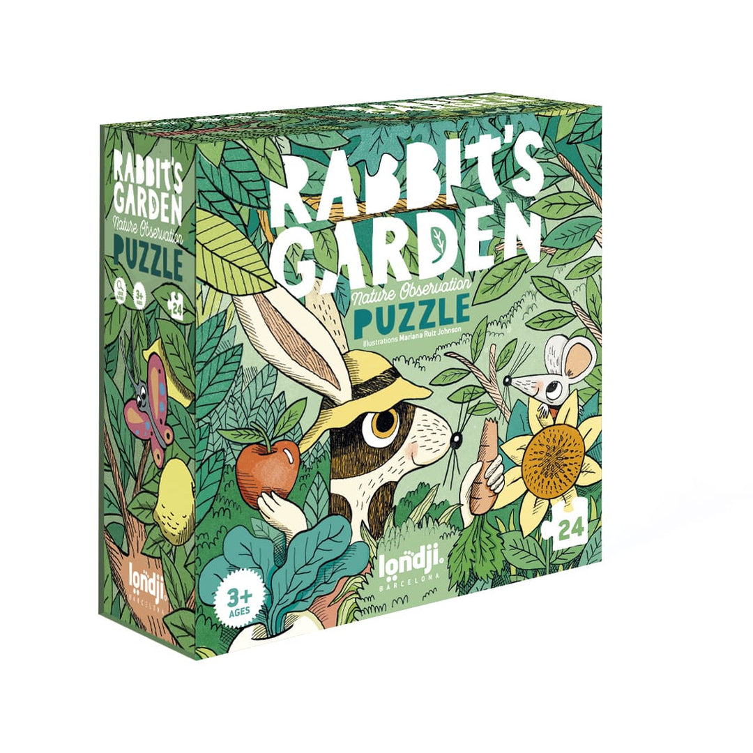 Londji Puzzle e Gioco di Osservazione - Rabbits Garden 24pz, 3 anni +
