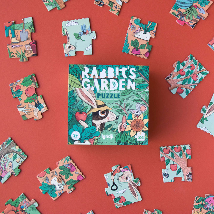 Londji Puzzle e Gioco di Osservazione - Rabbits Garden 24pz, 3 anni +