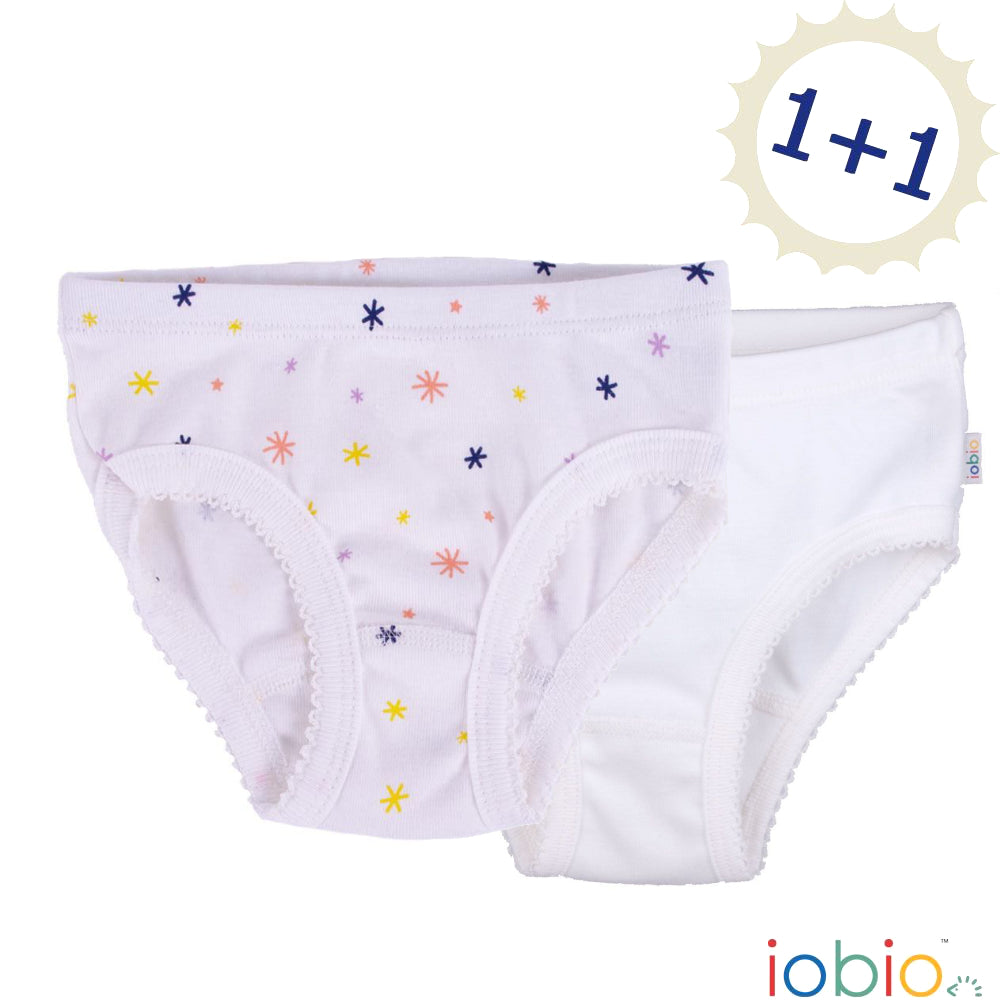 Pacco 2 Slip da Bambina Cotone Bio | Popolini iobio | Made in Europa