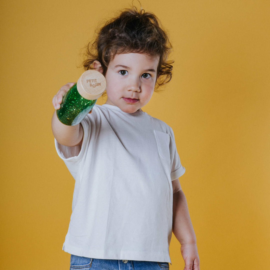 Petit Boum | Bottiglia Sensoriale per bambini Float Bottle Green