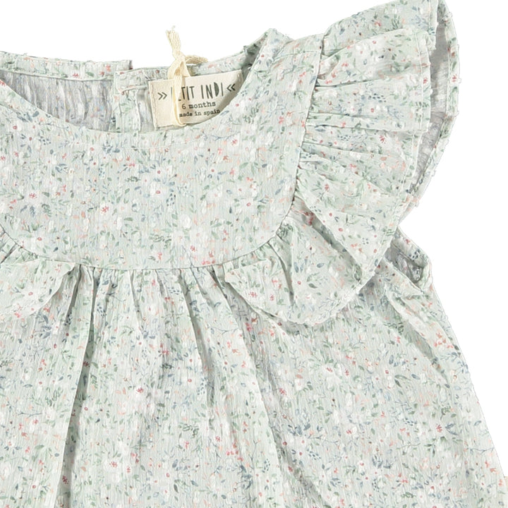 Petit Indi | Camicetta Blouse in Cotone Bio Fiori per Bimba
