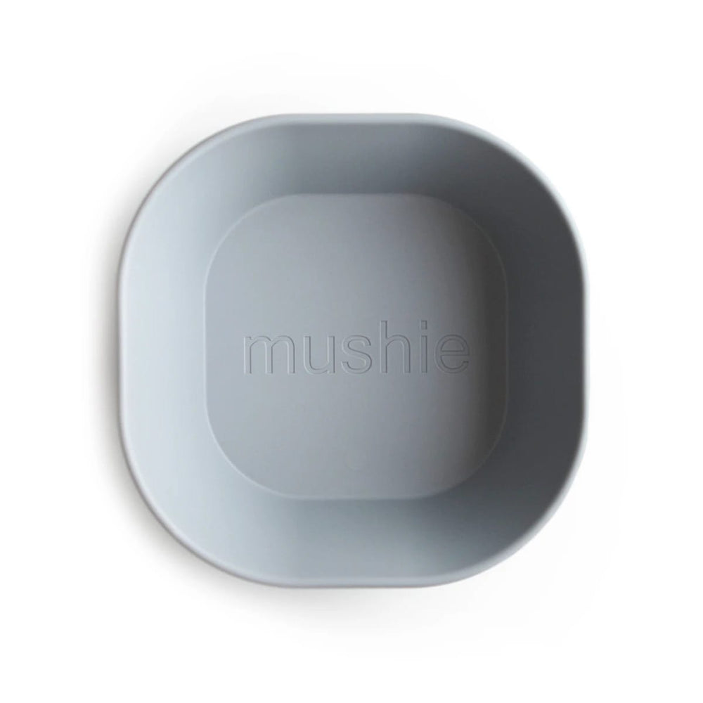 Mushie | Set 2 Ciotole per Bambini, Square Bowl | Vari Colori