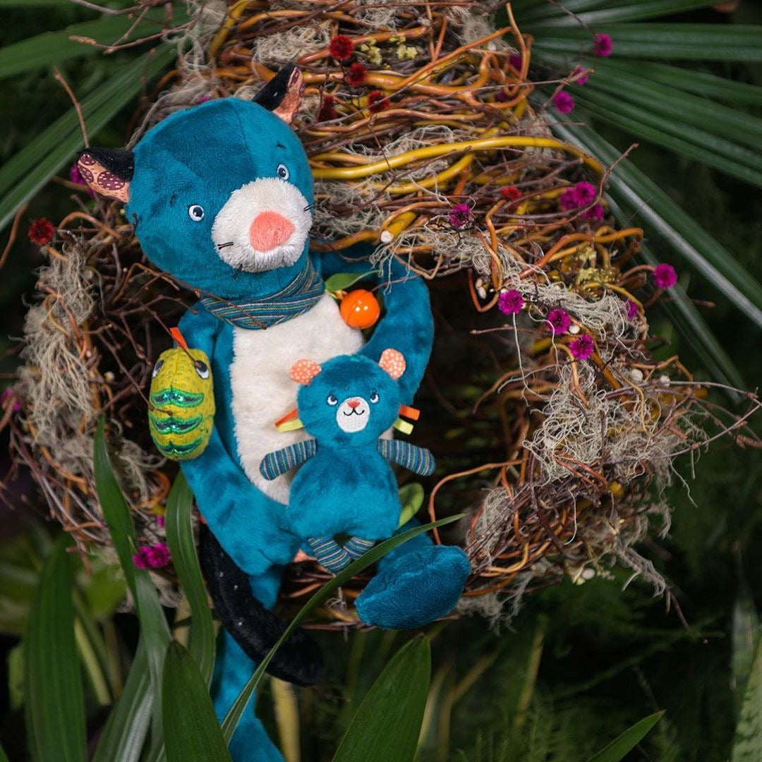 Moulin Roty | Peluche pantera Zimba attività, Dans la Jungle