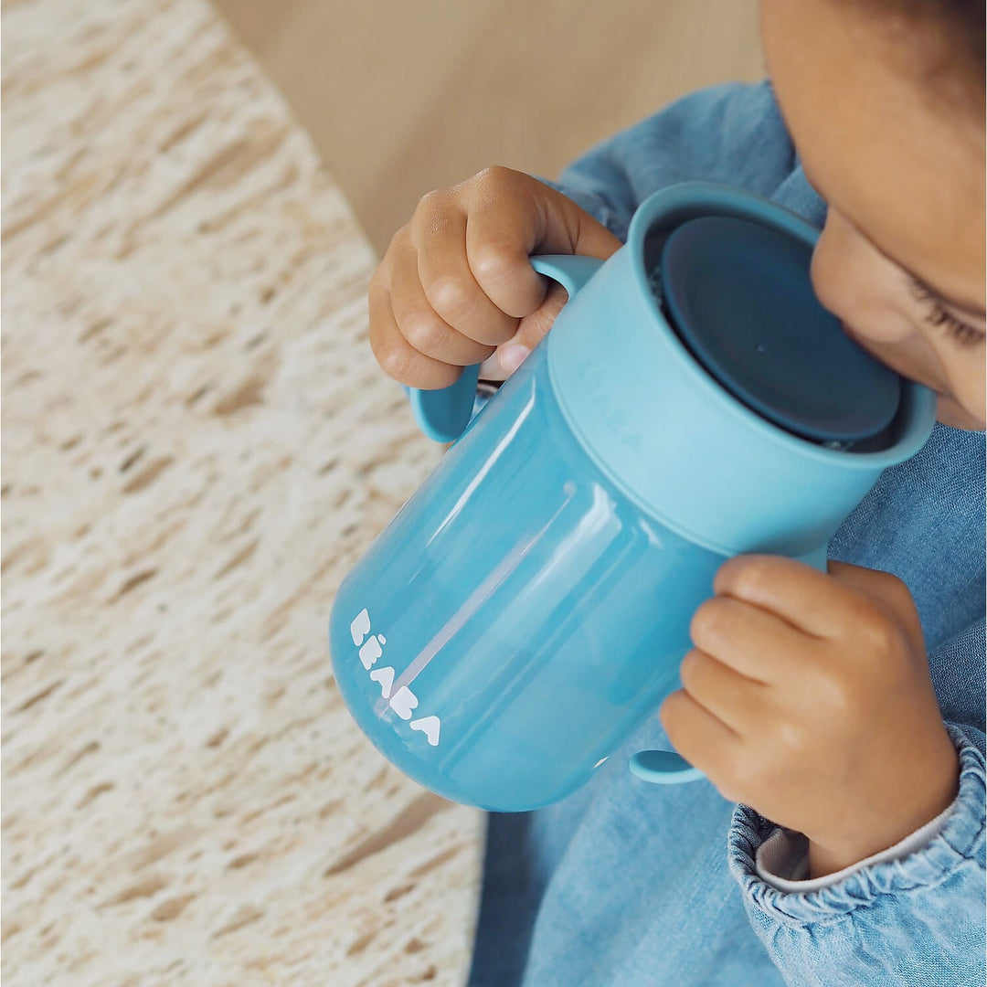 Béaba | Tazza da apprendimento 360° con manici Blu, 340ml