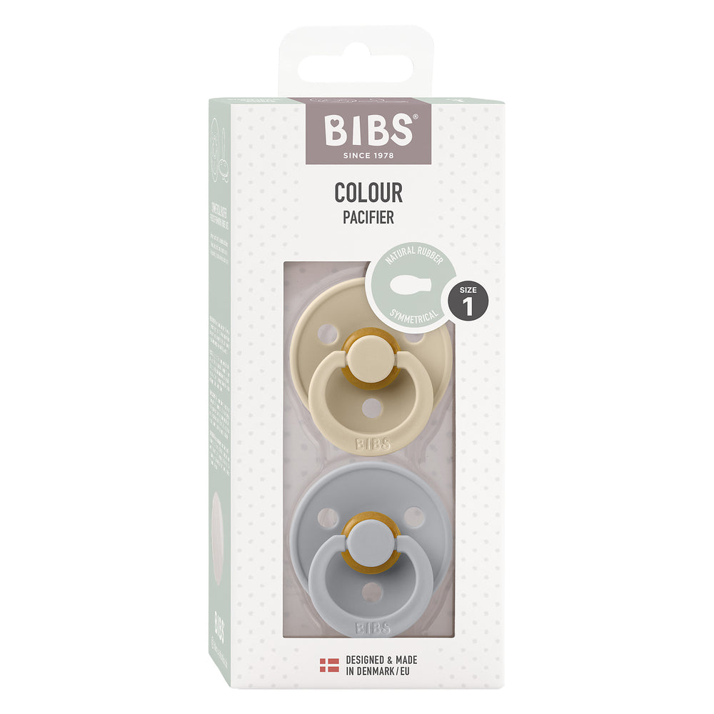 Bibs | 2 Ciucci Colour Vanilla/Cloud, Tettarella Gomma Simmetrica