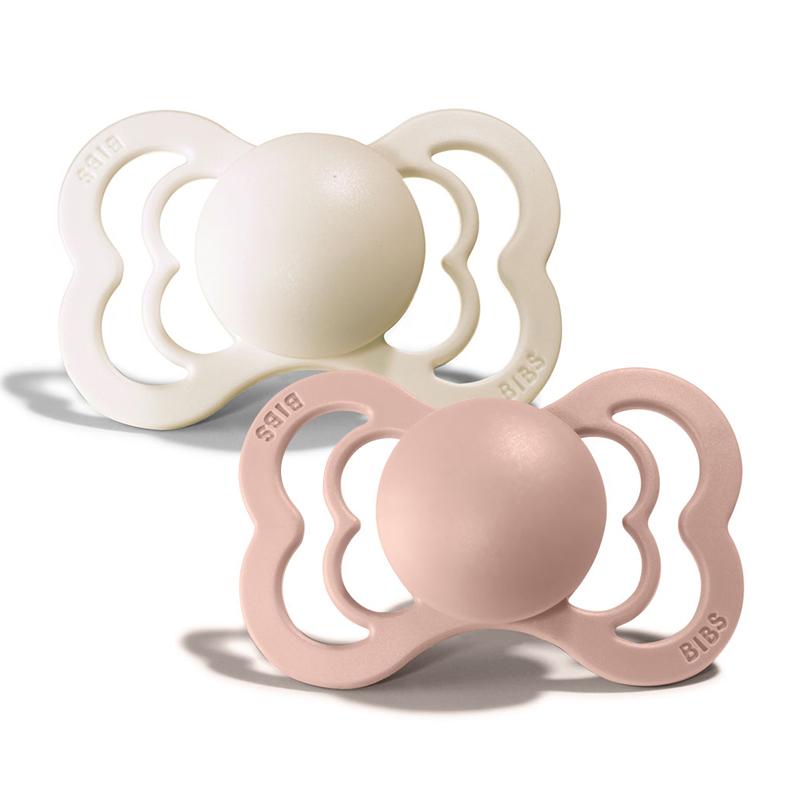 Bibs 2 Ciucci Supreme Ivory/Blush, Tettarella Simmetrica Silicone