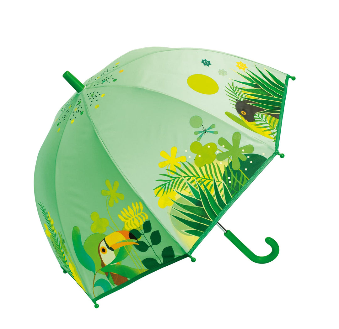 Ombrello per Bambini Verde Giungla Tropicale | Djeco DD04702