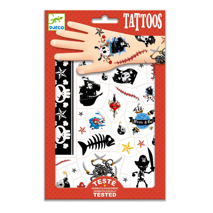 Pirati - 50 Tatuaggi Temporanei per bambini | Djeco
