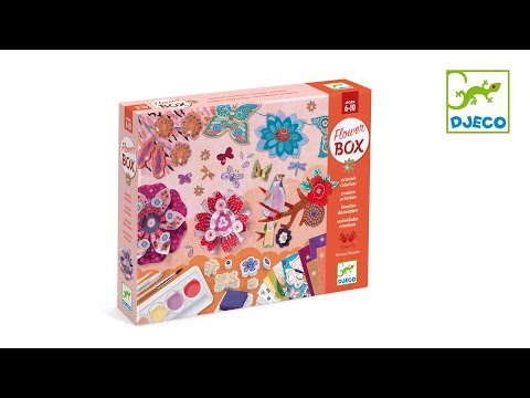 Djeco | Flower Box, Attività Manuali con i Dinosauri, 6 anni + DJ09330