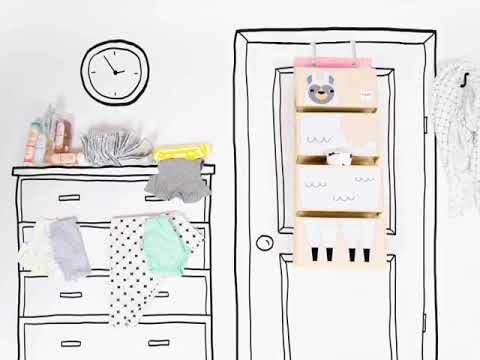 Organizer portaoggetti da parete con ganci, Orso