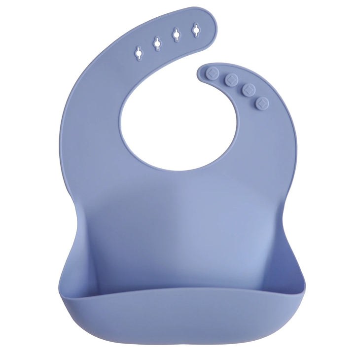 Mushie | Bavaglio Silicone Baby Bib Powder Blue