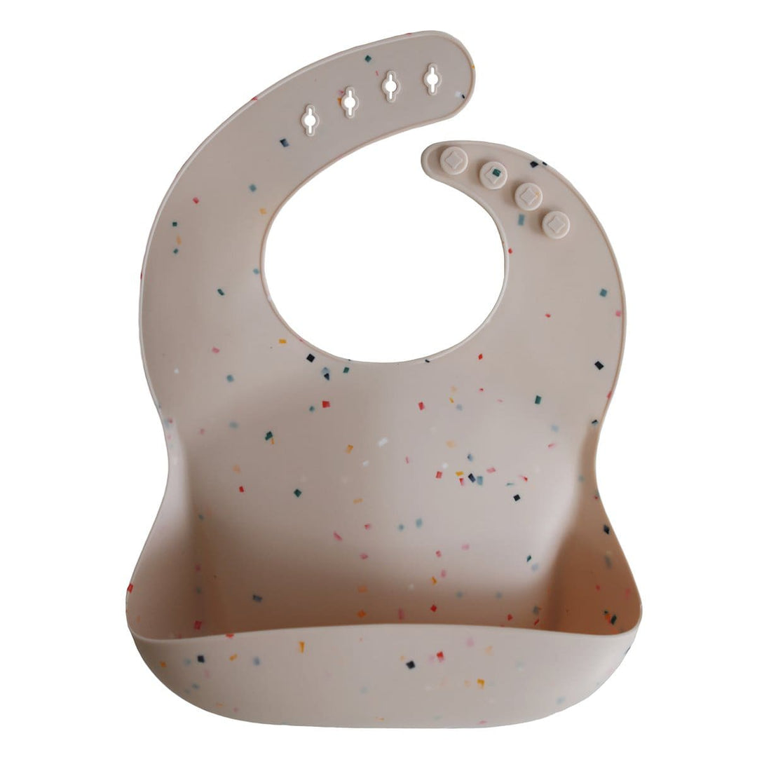 Mushie | Bavaglio Silicone Baby Bib Vanilla Confetti
