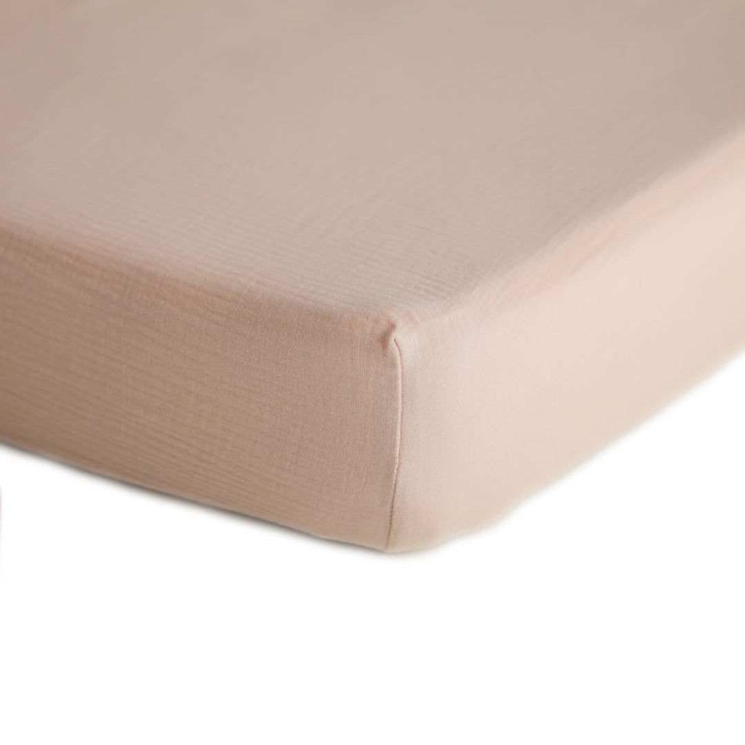 Mushie | Lenzuolo con Angoli in Mussola, 60x120, Blush Crib Sheet