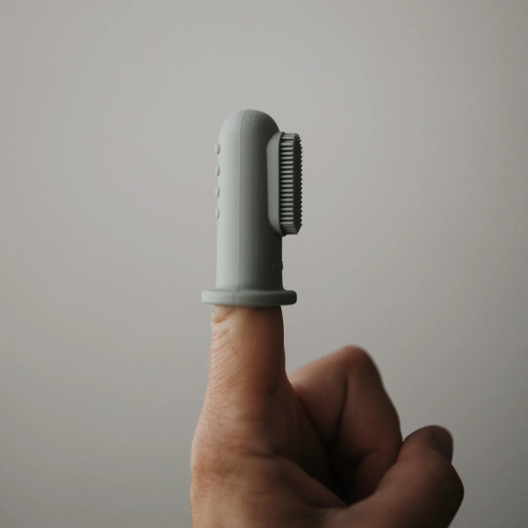 Mushie | 2 Spazzolini da dito in silicone - Finger Toothbrush