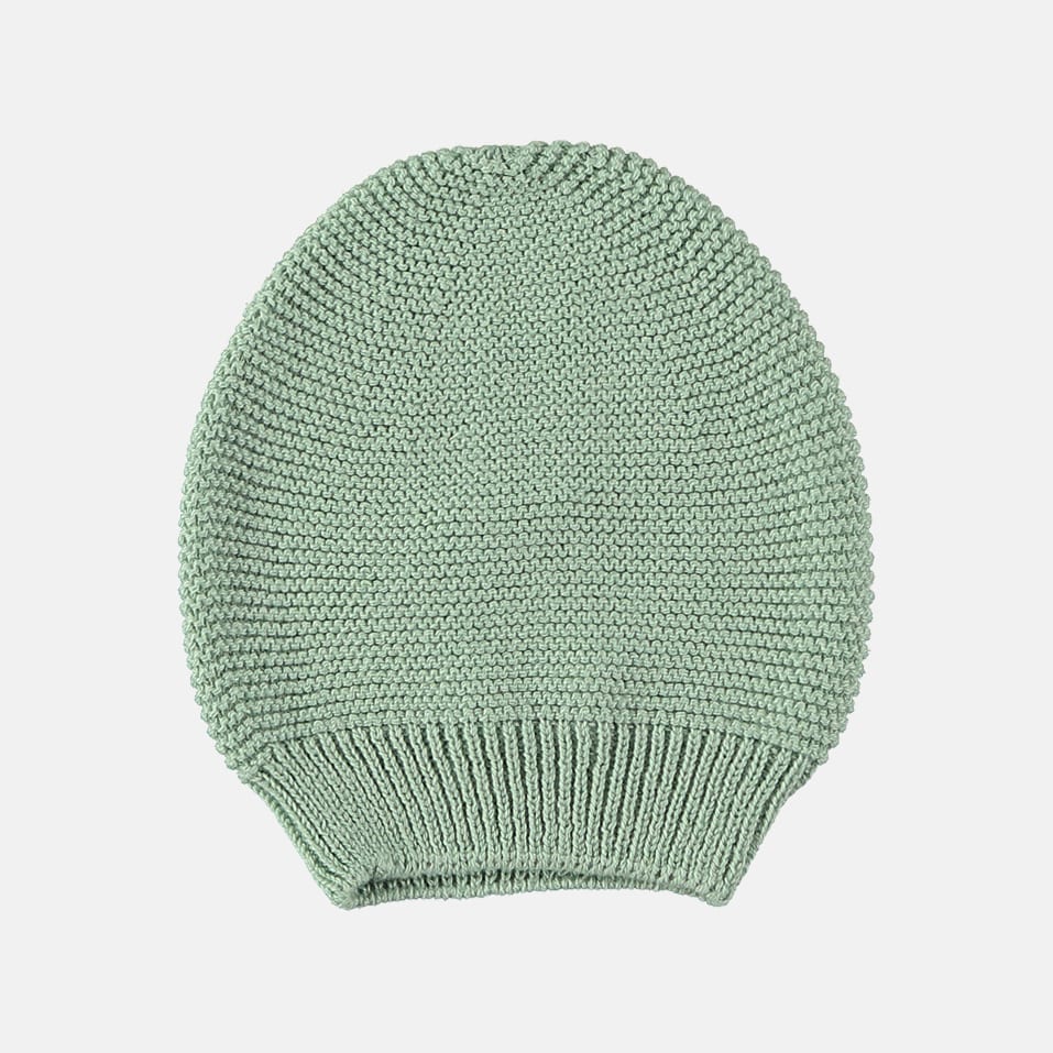 Cappellino bebè in maglia, Aqua | Petit Oh! - Pima cotone