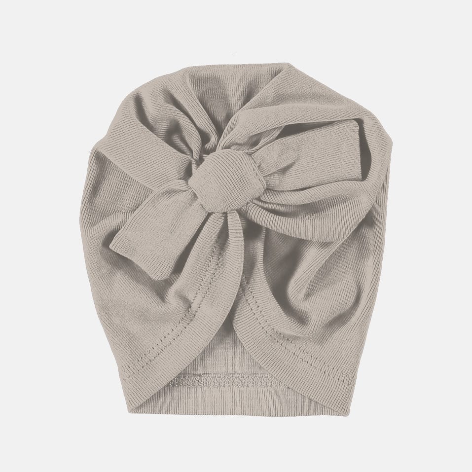 Turbante Per Bambina Con Fiocco - Copricapo In Cotone Morbido, Elastico, Per Neonati 0-18 Mesi