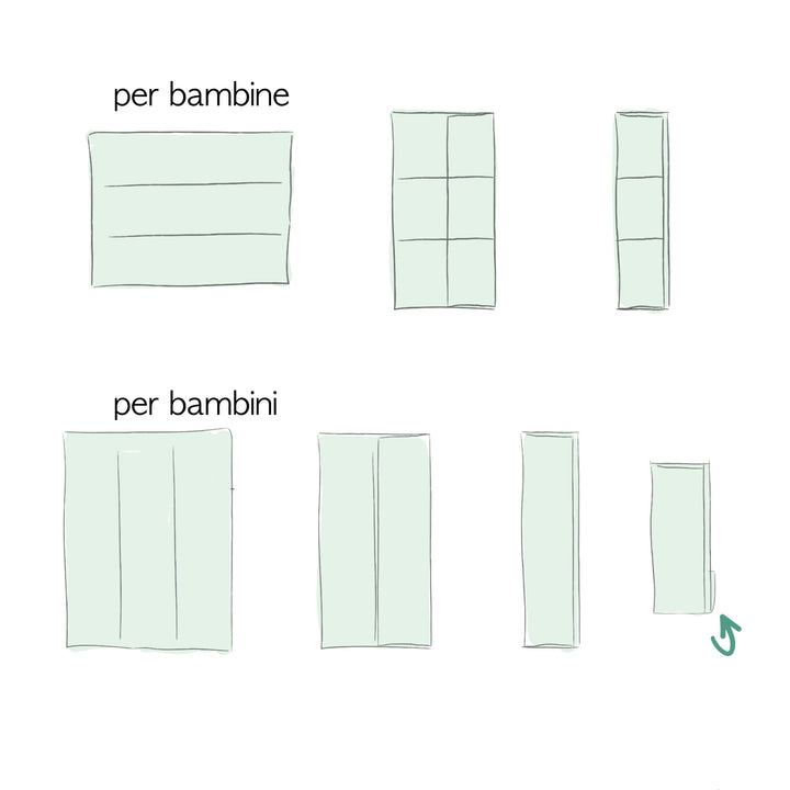 Inserti Prefold in Cotone Bio, Pannolini Lavabili Snap2Fit Popolini